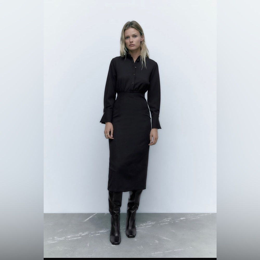 Zara Fitted Midi Dress